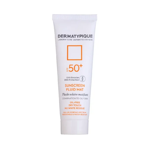 ضد آفتاب فلوئیدی درماتیپیک بی رنگ پوست چرب spf50
