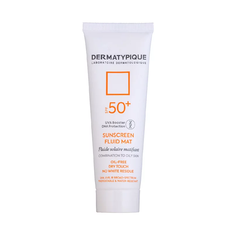 ضد آفتاب فلوئیدی درماتیپیک بی رنگ پوست چرب spf50