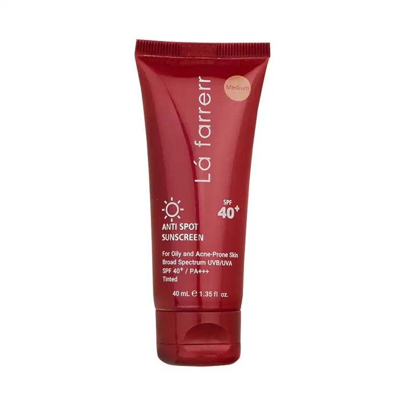 کرم ضد آفتاب و ضد لک رنگی لافارر مدل SPF40 مناسب پوست چرب و آکنه دار حجم 40 میلی لیتر