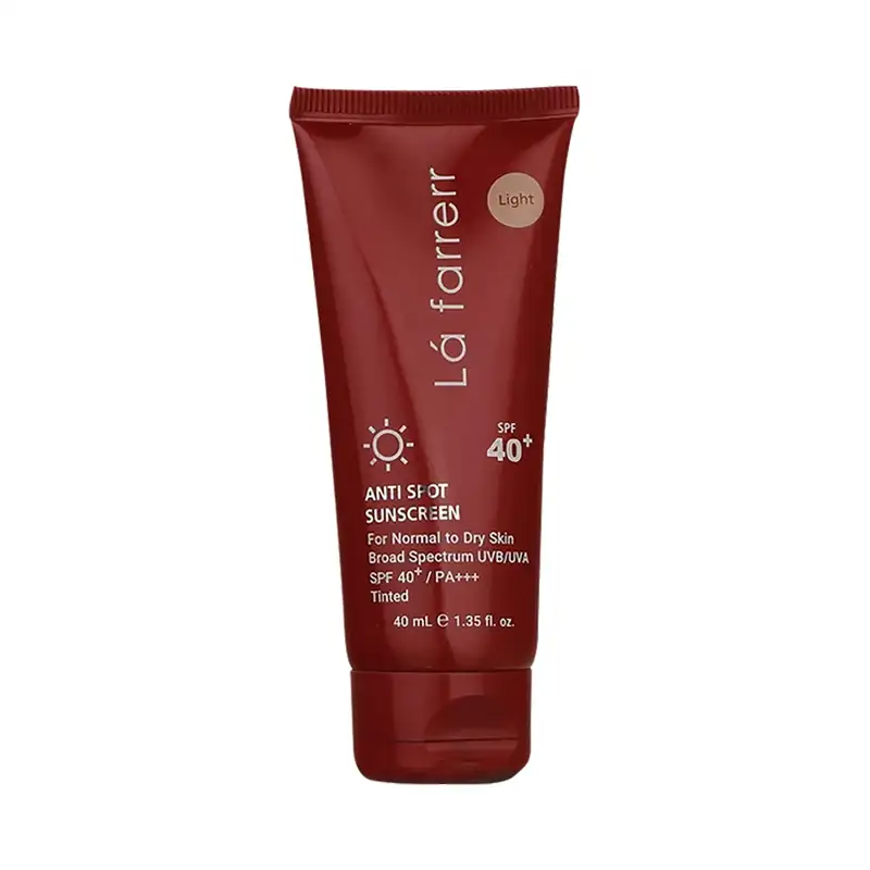 کرم ضد آفتاب و ضد لک رنگی لافارر مدل SPF40 مناسب پوست نرمال و خشک حجم